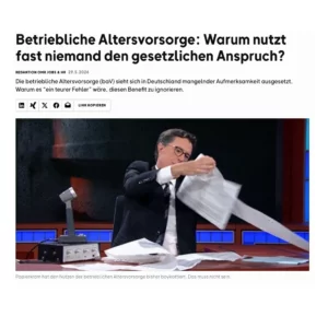 Artikel im OMR Jobs/ Verwaltung über bAV und warum niemand den gesetzlichen Anspruch nutzt