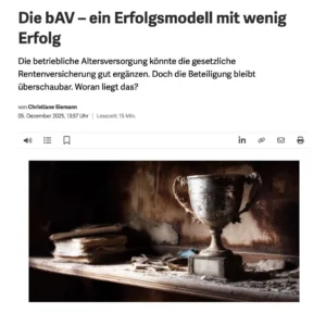 Artikel in der Personalwirtschaft über bAV, Penzilla zitiert